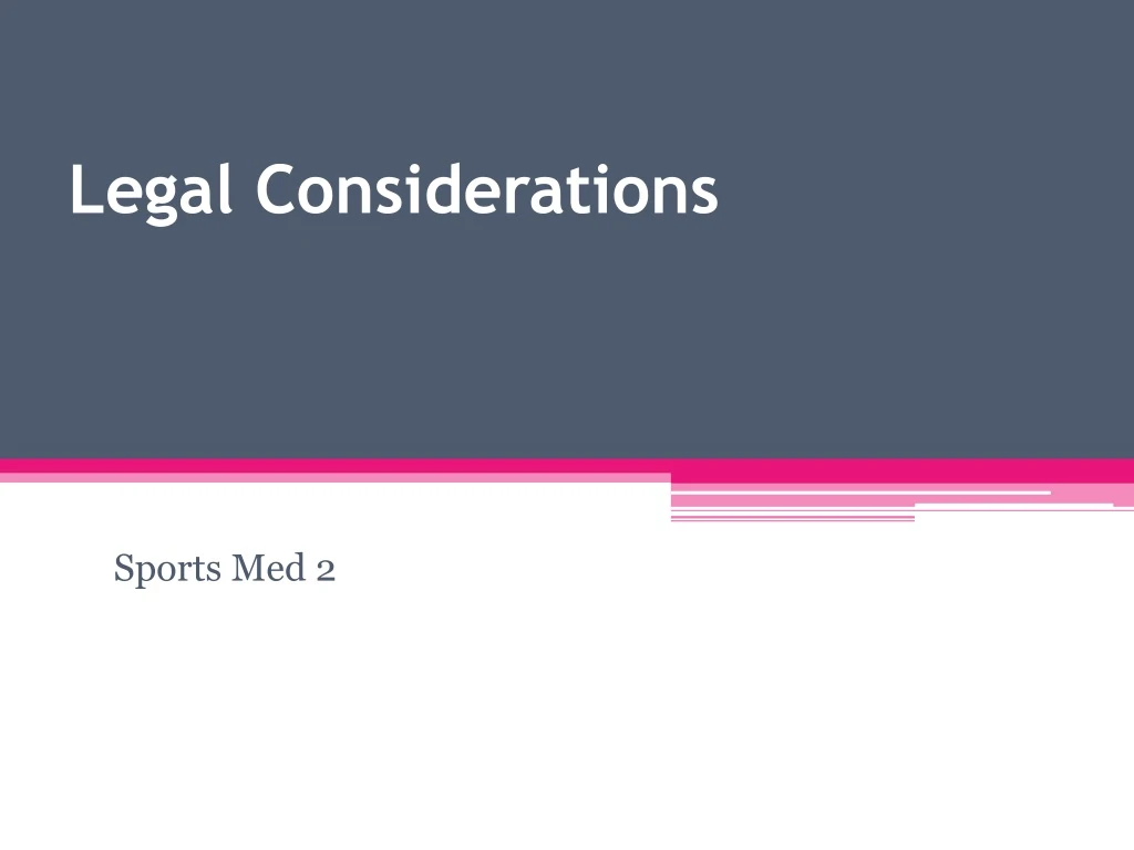 legal considerations n.
