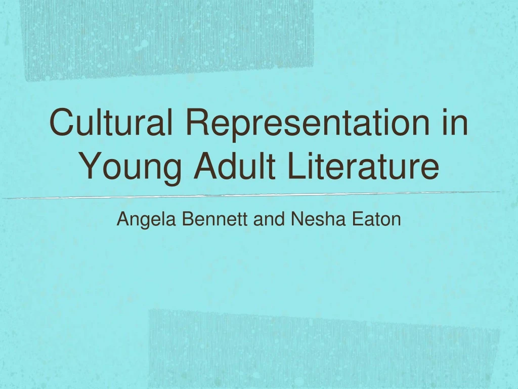 cultural representation in young adult literature n.