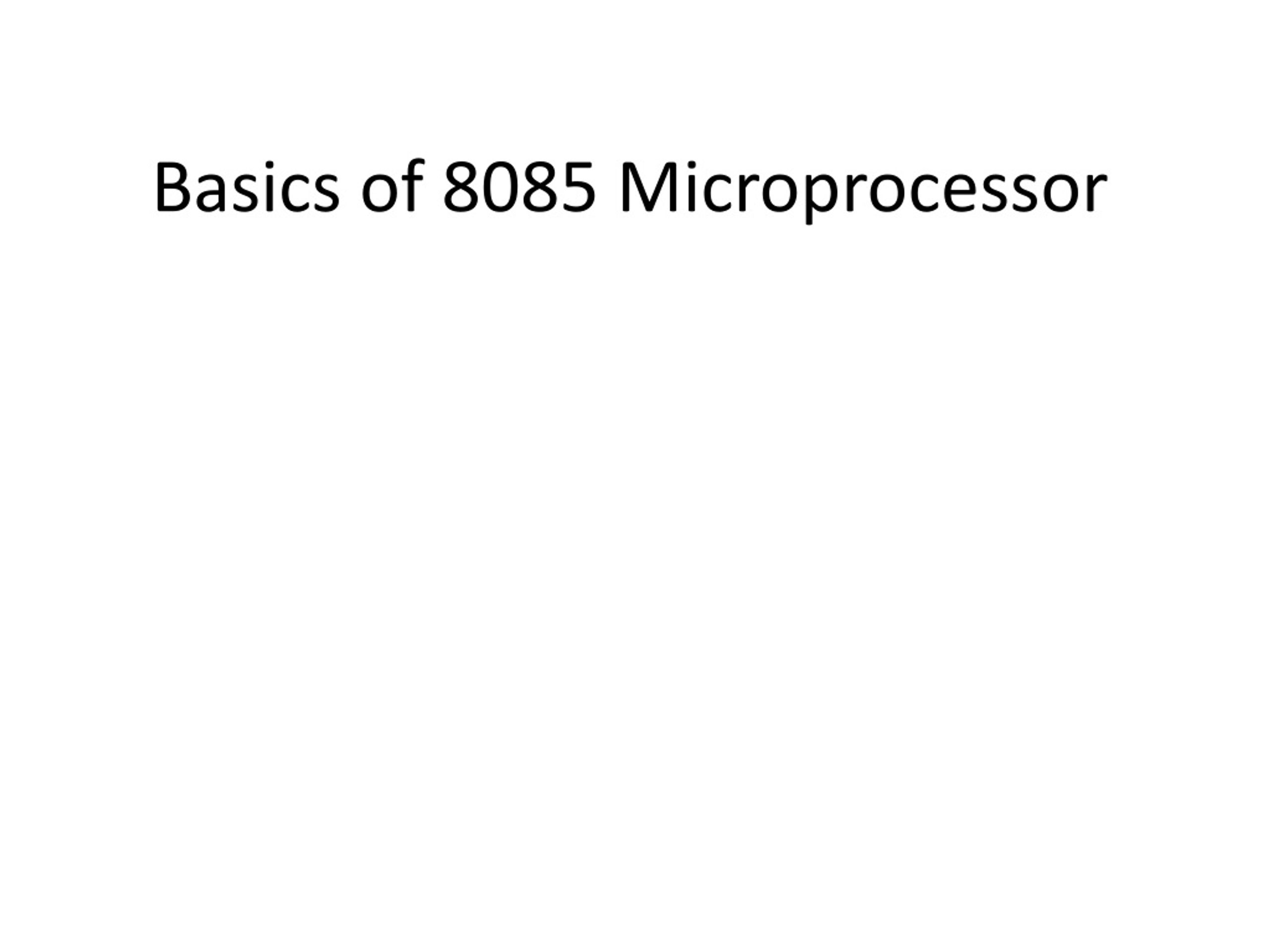 PPT - Basics Of 8085 Microprocessor PowerPoint Presentation, Free ...