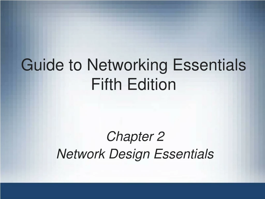 PPT Guide to Networking Essentials Fifth Edition PowerPoint Presentation ID9246664