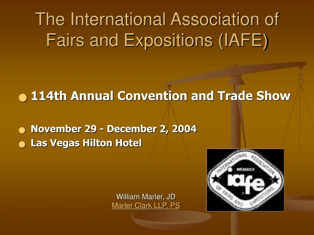 Ppt The International Association Of Fairs And Expositions Iafe Powerpoint Presentation Id 9875