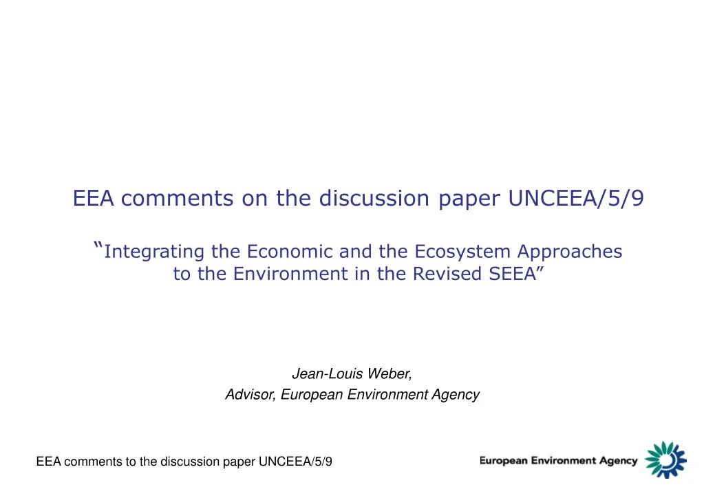 jean louis weber advisor european environment agency n.