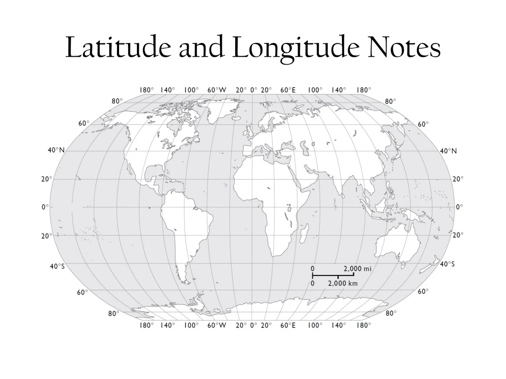 PPT - Latitude and Longitude Notes PowerPoint Presentation, free ...