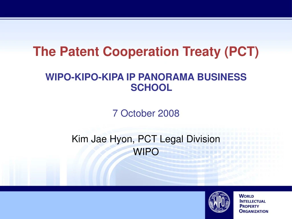 PPT The Patent Cooperation Treaty PCT PowerPoint Presentation Free   The Patent Cooperation Treaty Pct N 