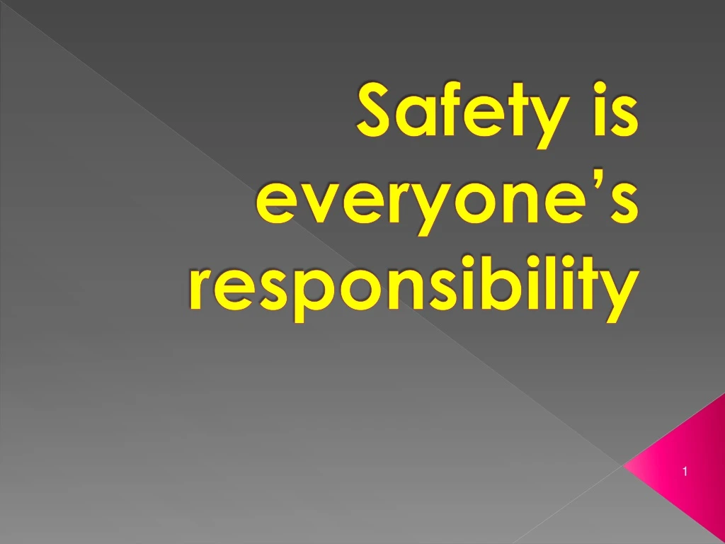 PPT - Safety is everyone’s responsibility PowerPoint Presentation, free ...