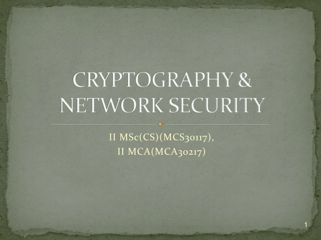 Ppt Cryptography And Network Security Powerpoint Presentation Free Download Id 9250952