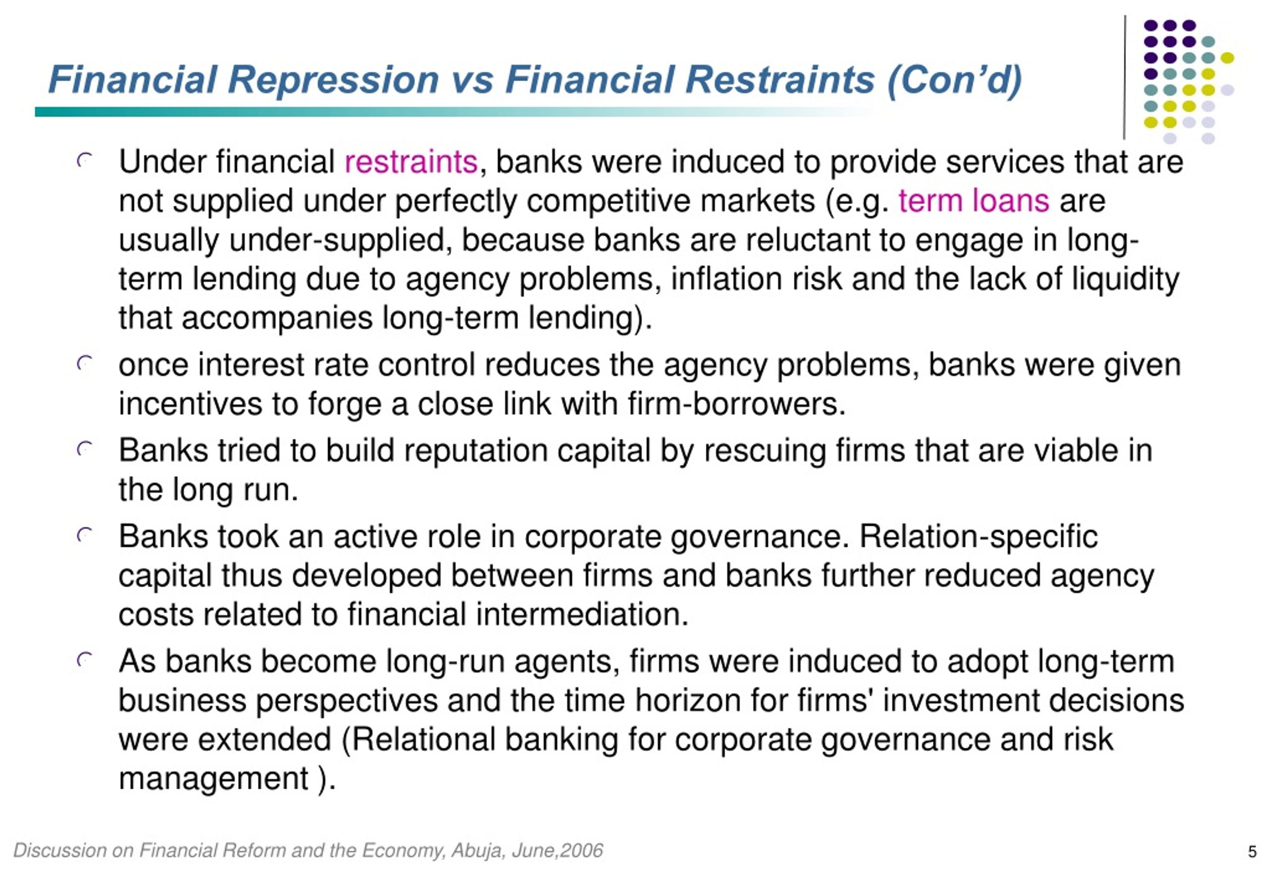 PPT - Linkages Between Financial Sector Reform and Economic Development ...
