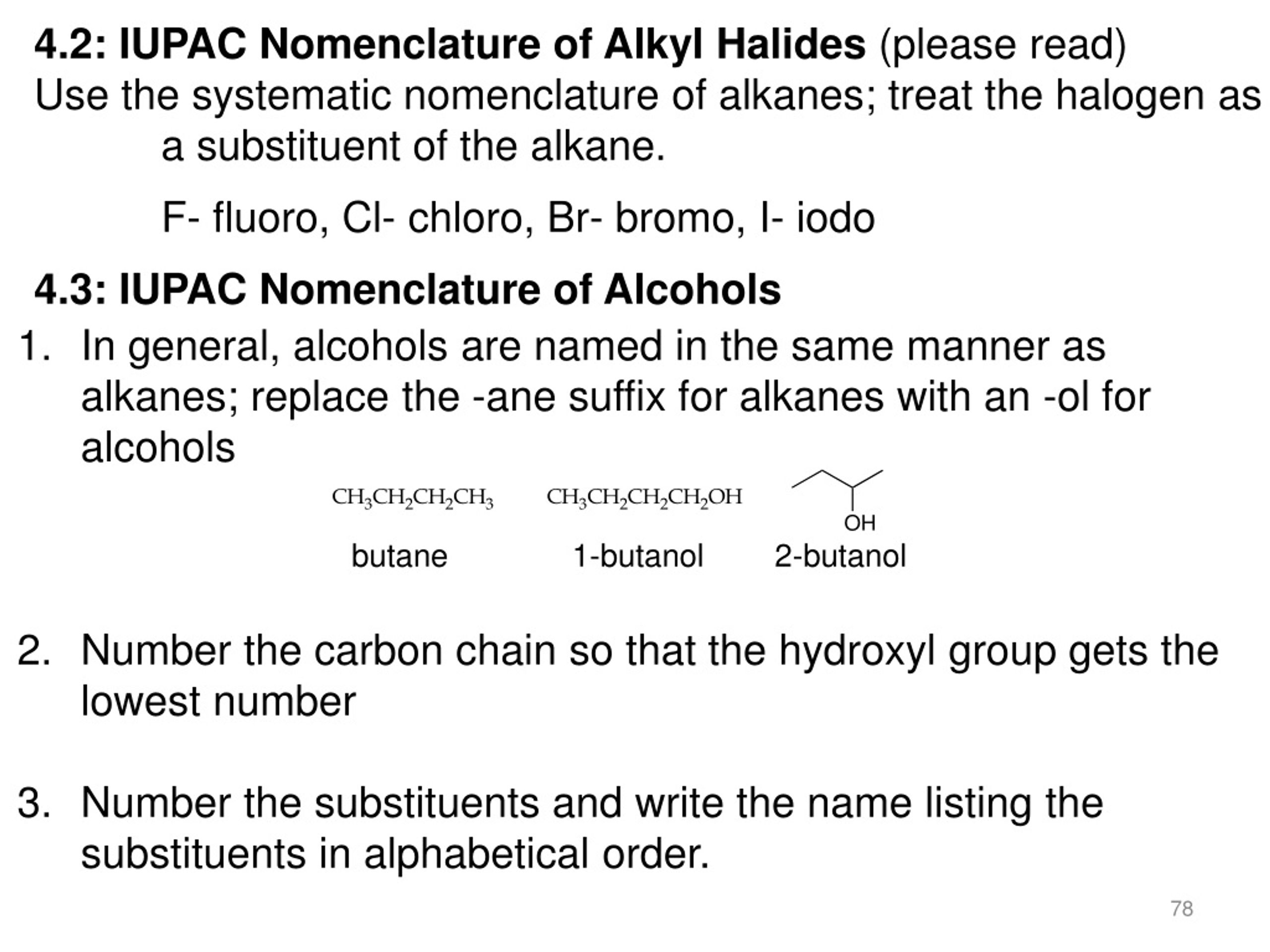 PPT - Ch. 4: Alcohols And Alkyl Halides PowerPoint Presentation, Free ...