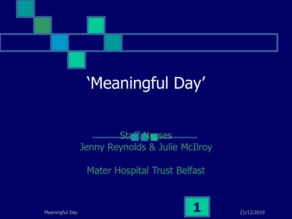 meaningful day n.