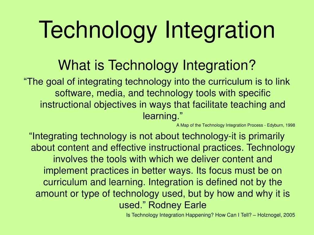 technology integration presentation