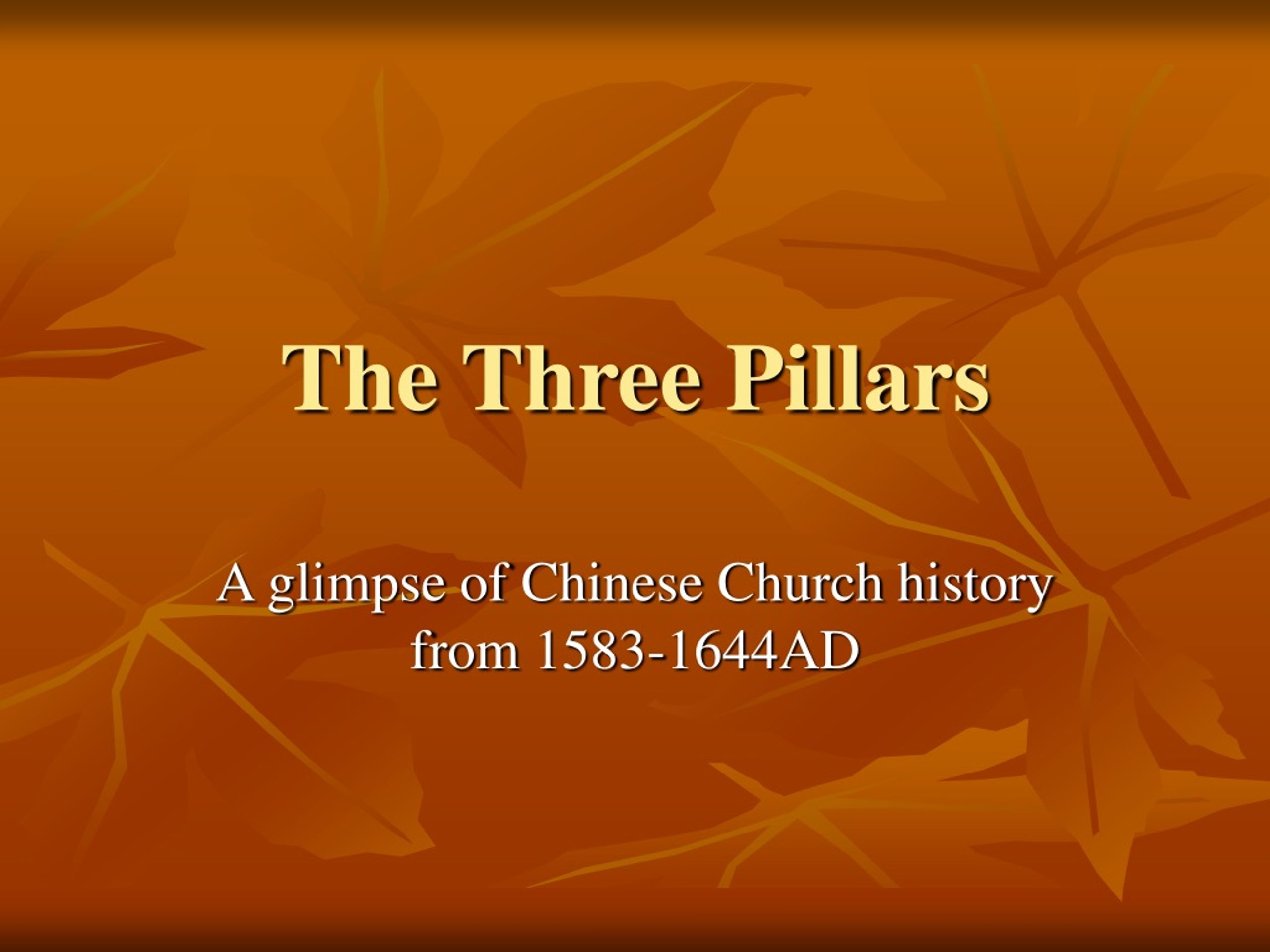 PPT The Three Pillars PowerPoint Presentation, free download ID9253170