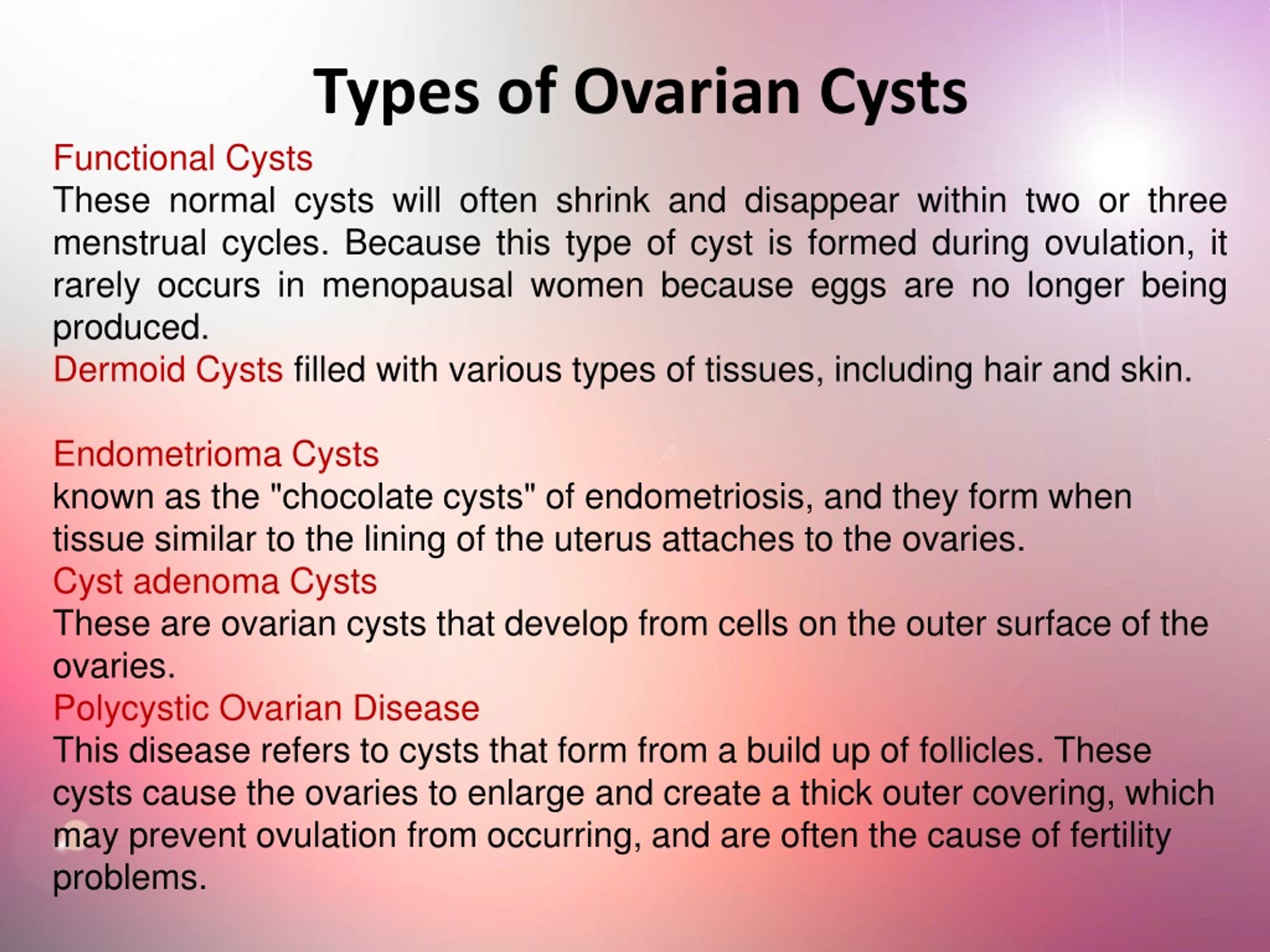 Ppt O Varian Cyst Powerpoint Presentation Free Download Id 9253890