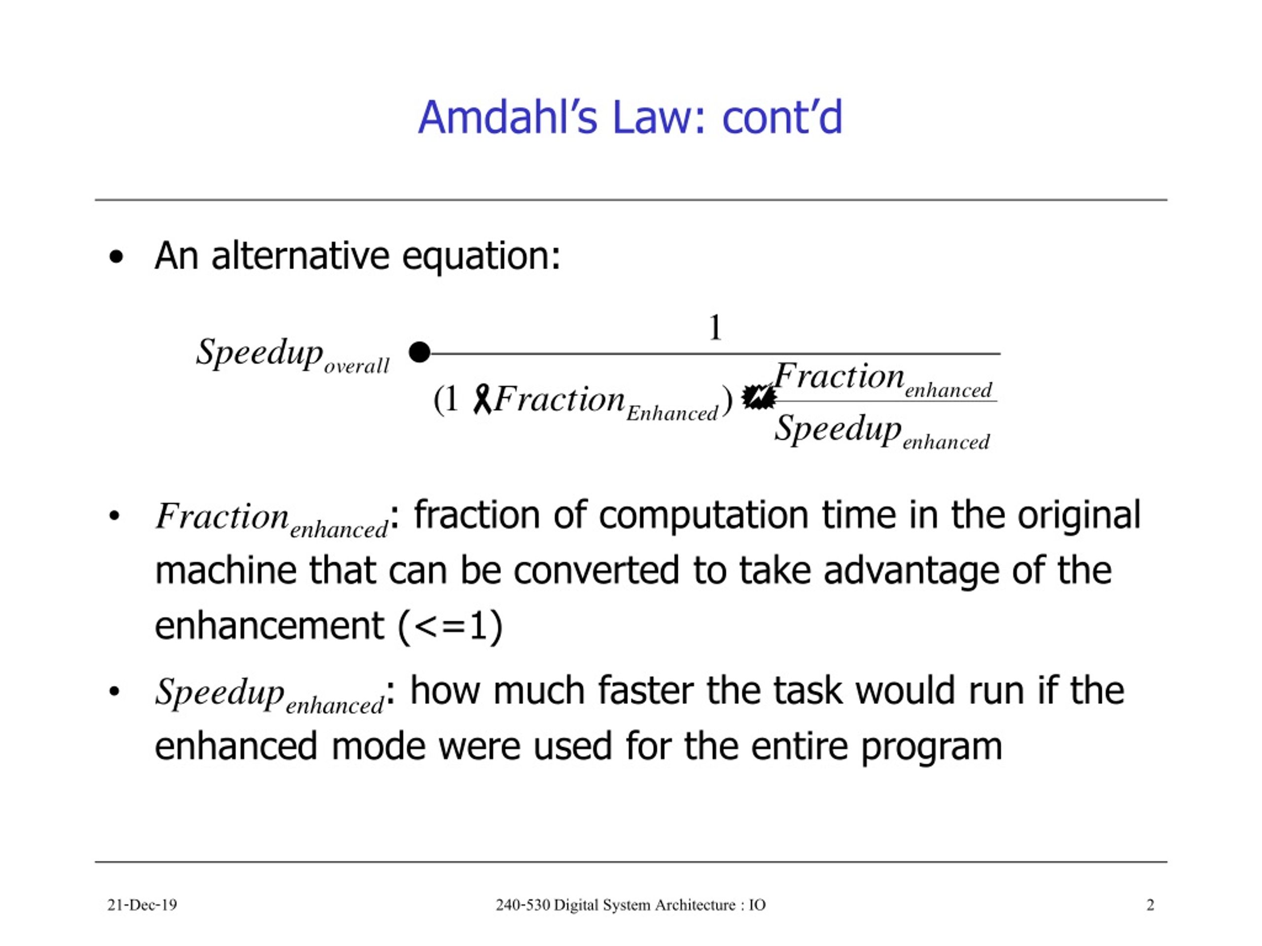 PPT - Amdahl’s Law PowerPoint Presentation, Free Download - ID:9254045