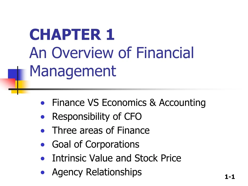 PPT - CHAPTER 1 An Overview Of Financial Management PowerPoint ...