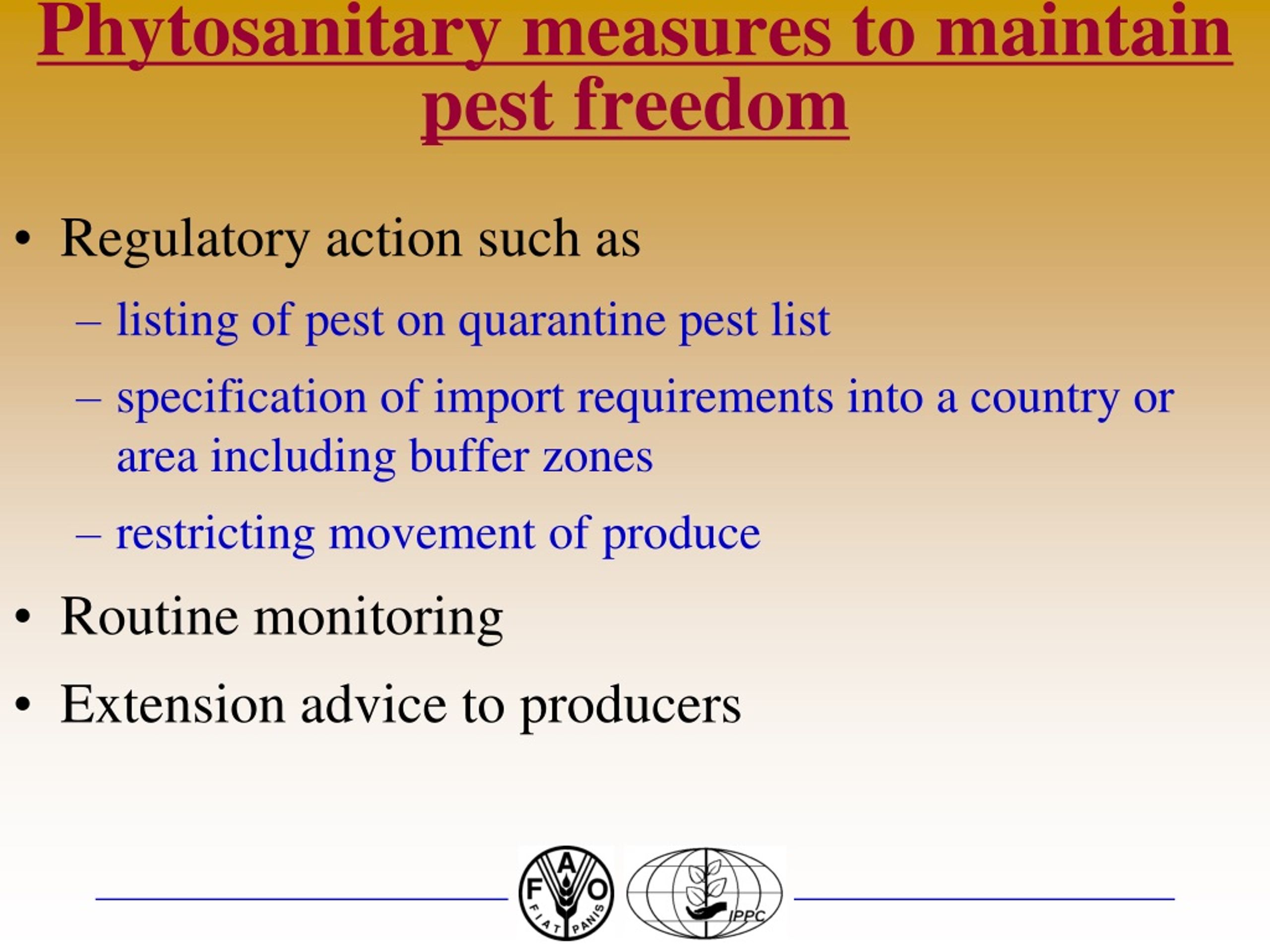 PPT - ISPM 4: Requirements for the Establishment of Pest ...