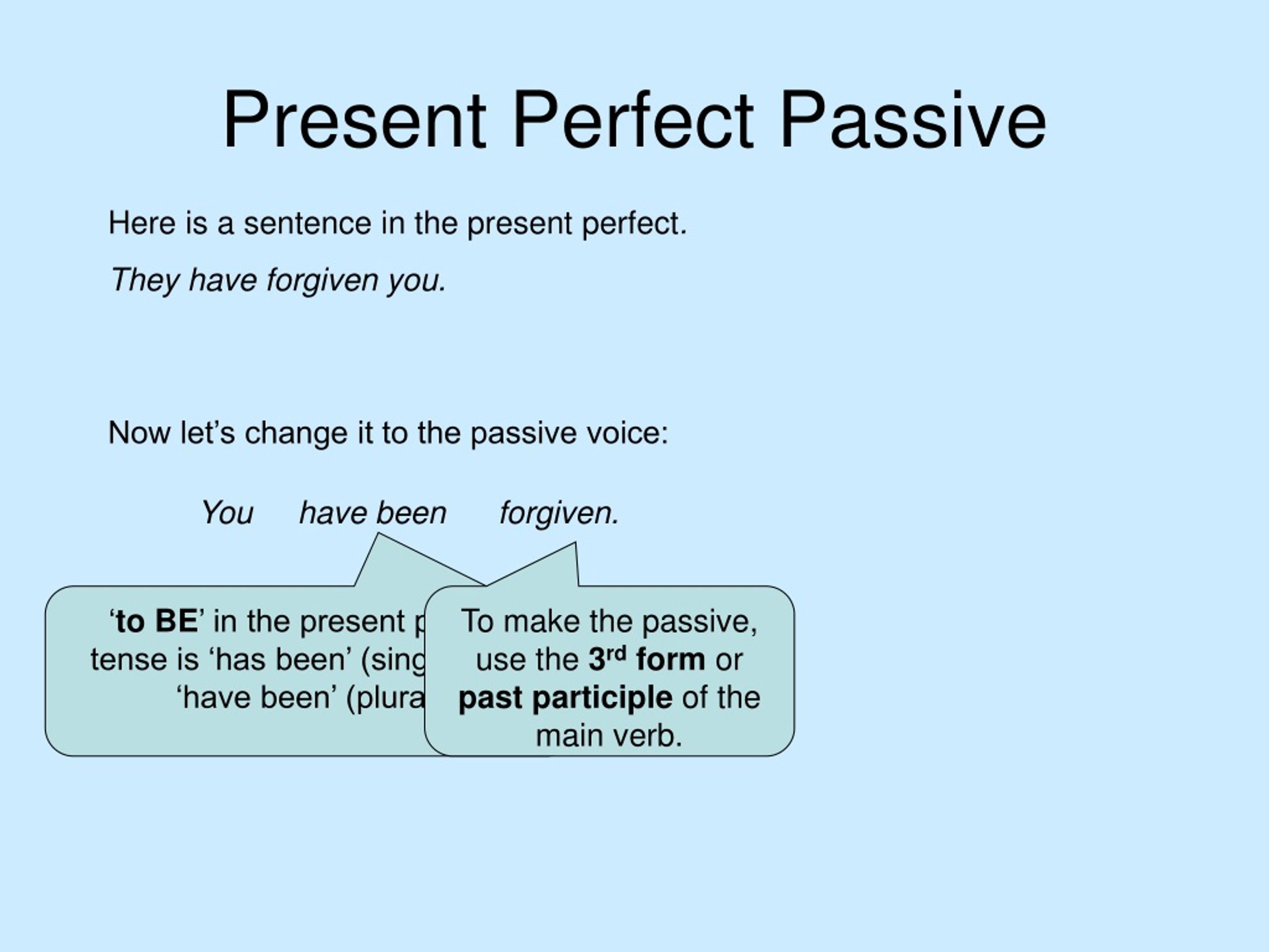 present passive presentation