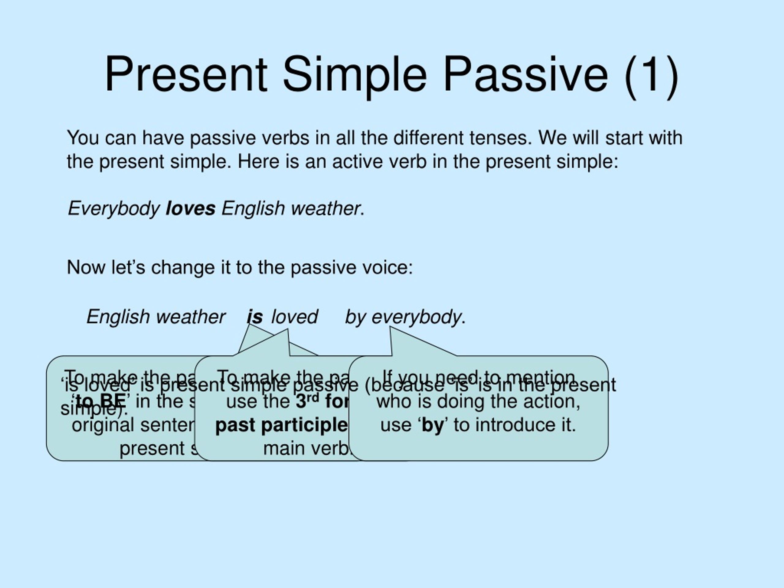 present passive presentation