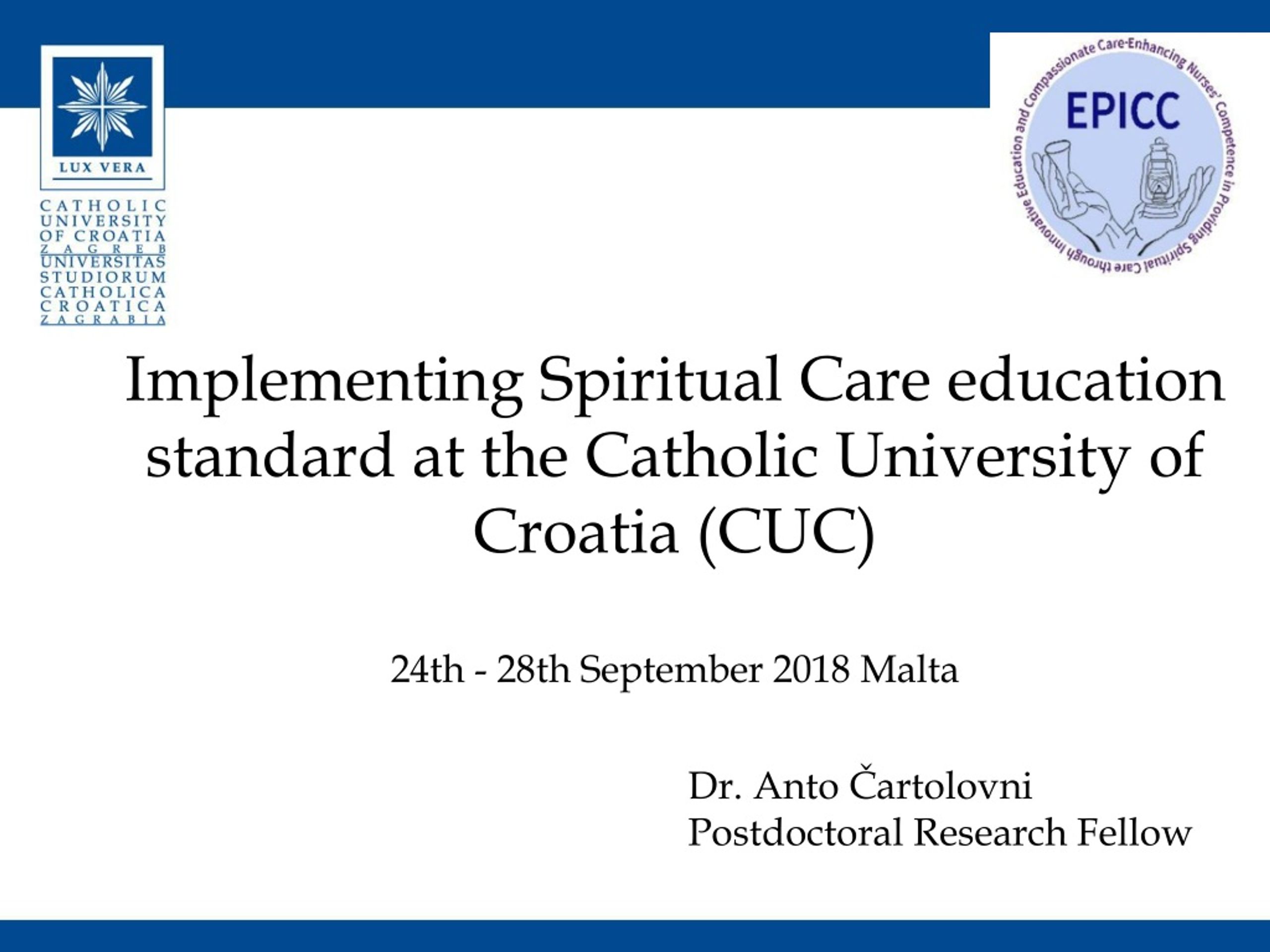 Ppt Implementing Spiritual Care Education Standard At The Catholic University Of Croatia Cuc 6176