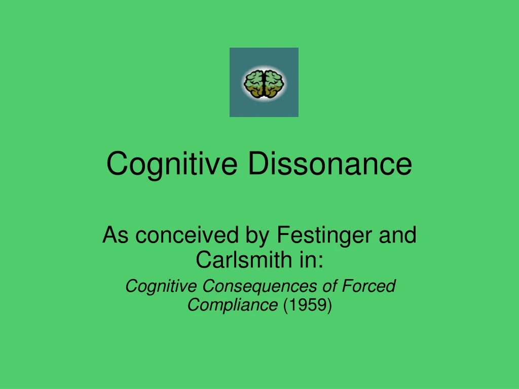 cognitive dissonance n.