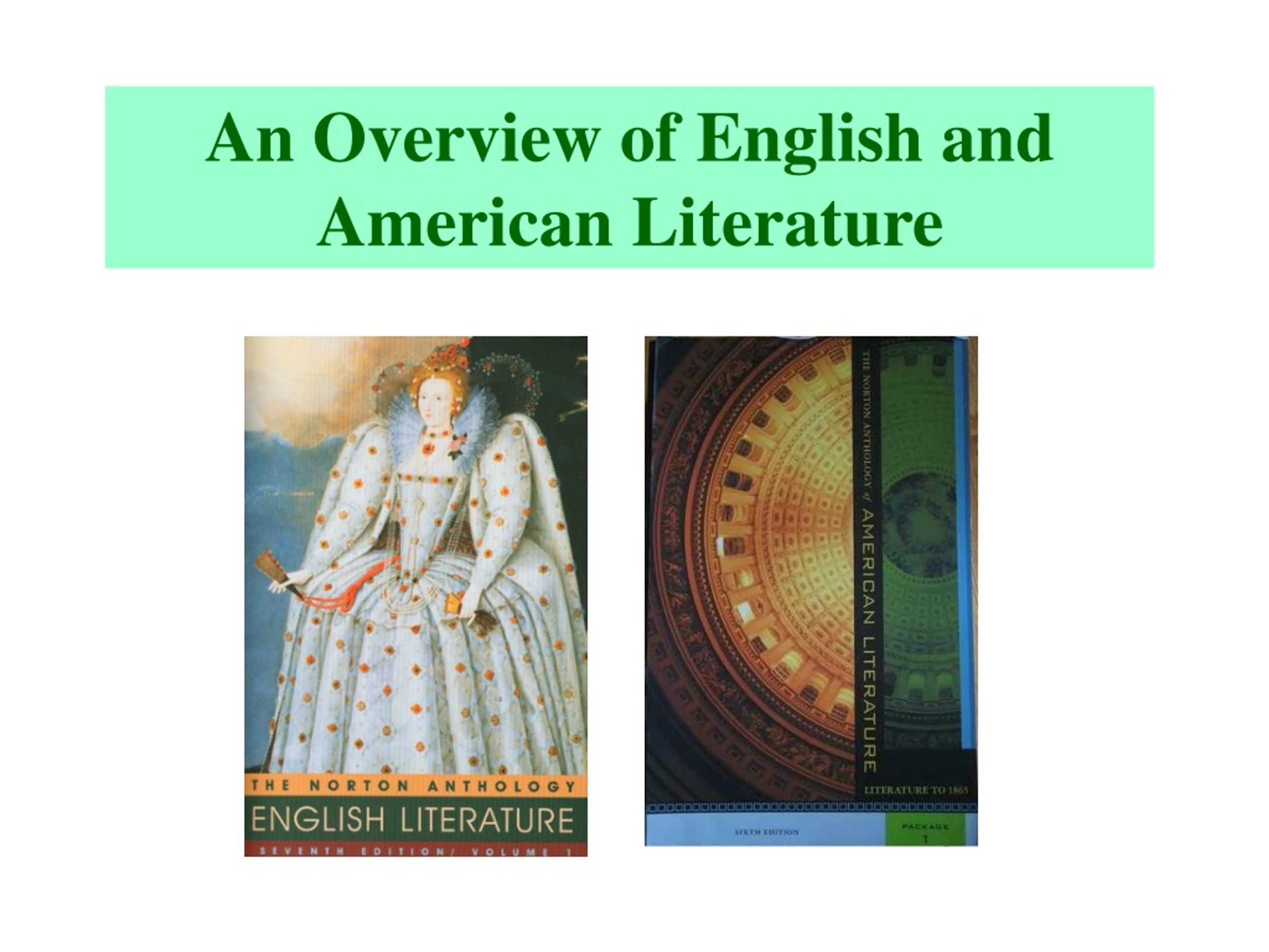 Ppt An Overview Of English And American Literature Powerpoint Presentation Id9256204 2125
