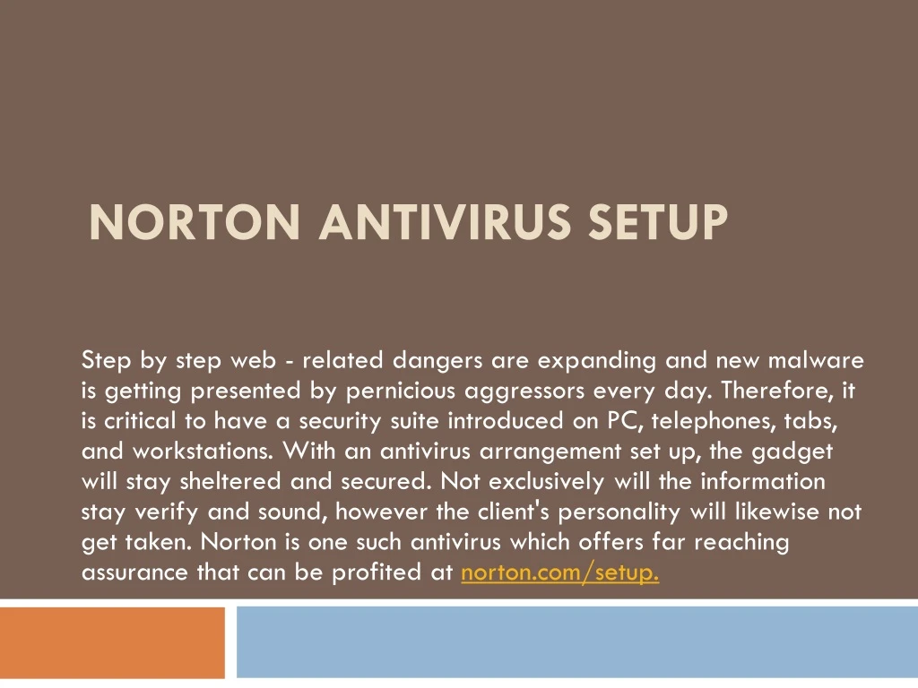 norton antivirus setup n.