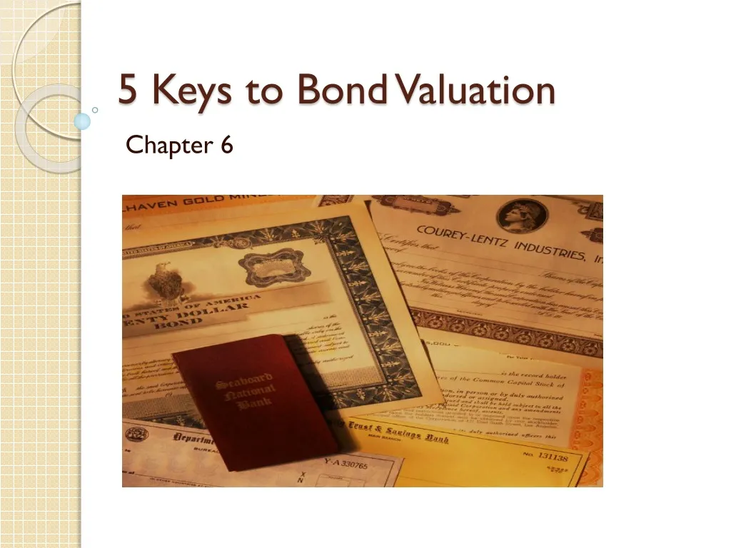 5 keys to bond valuation n.