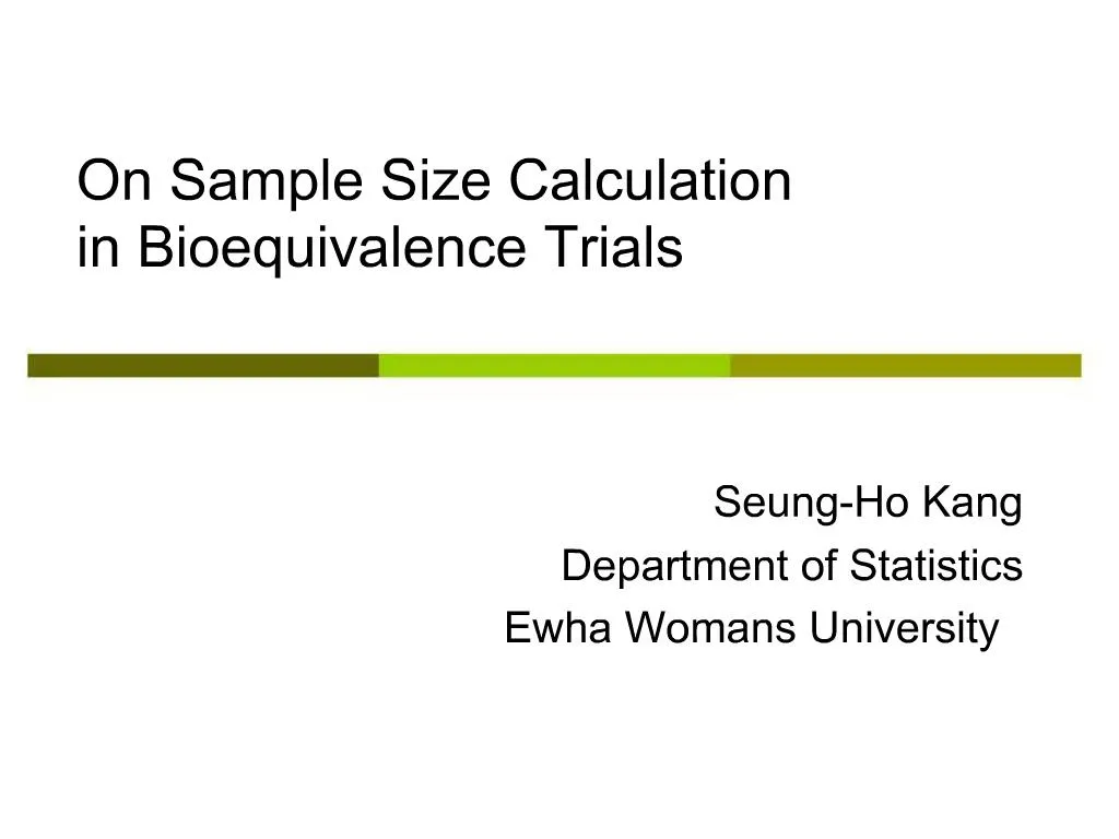 Ppt On Sample Size Calculation In Bioequivalence Trials Powerpoint Presentation Id 928735