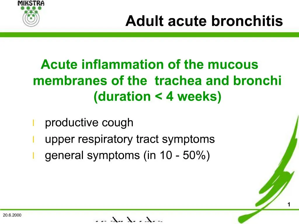 PPT Adult acute bronchitis PowerPoint Presentation, free download