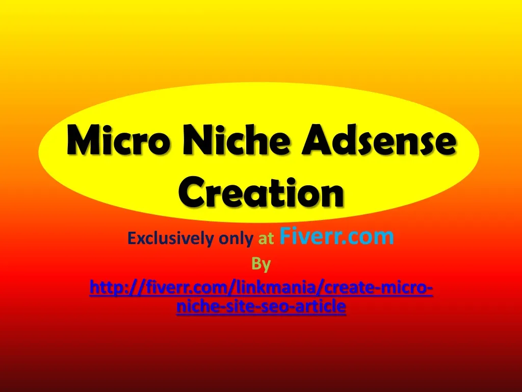 micro niche adsense creation n.