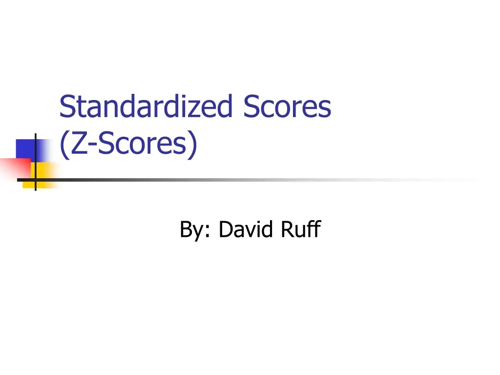 standardized scores z scores n.