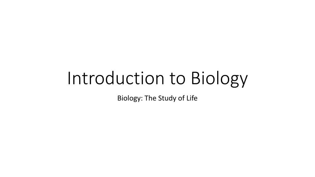 PPT - Introduction to Biology PowerPoint Presentation, free download ...