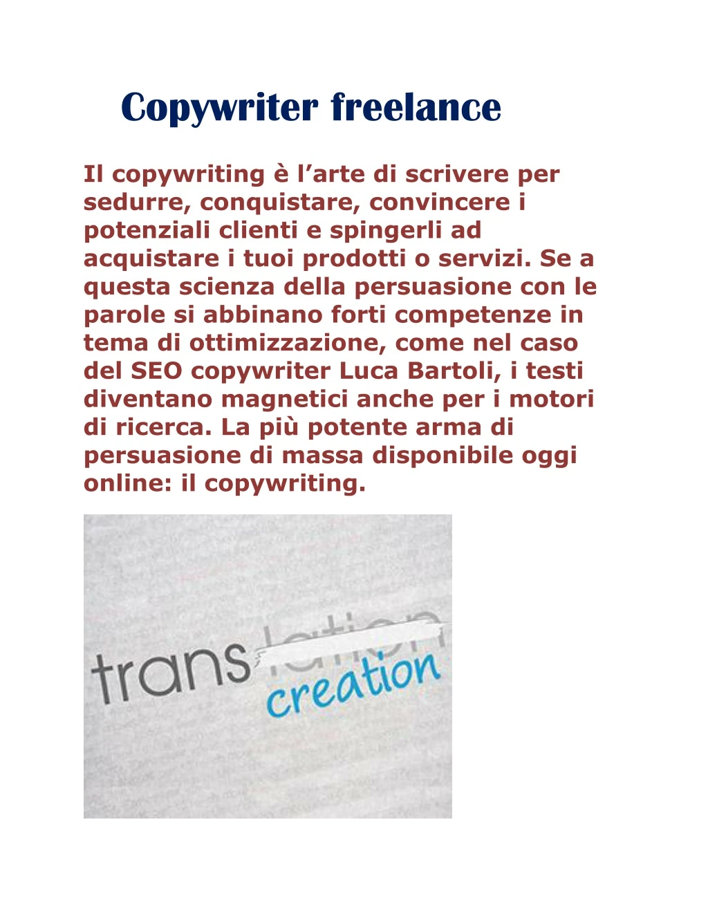 copywriter freelance n.