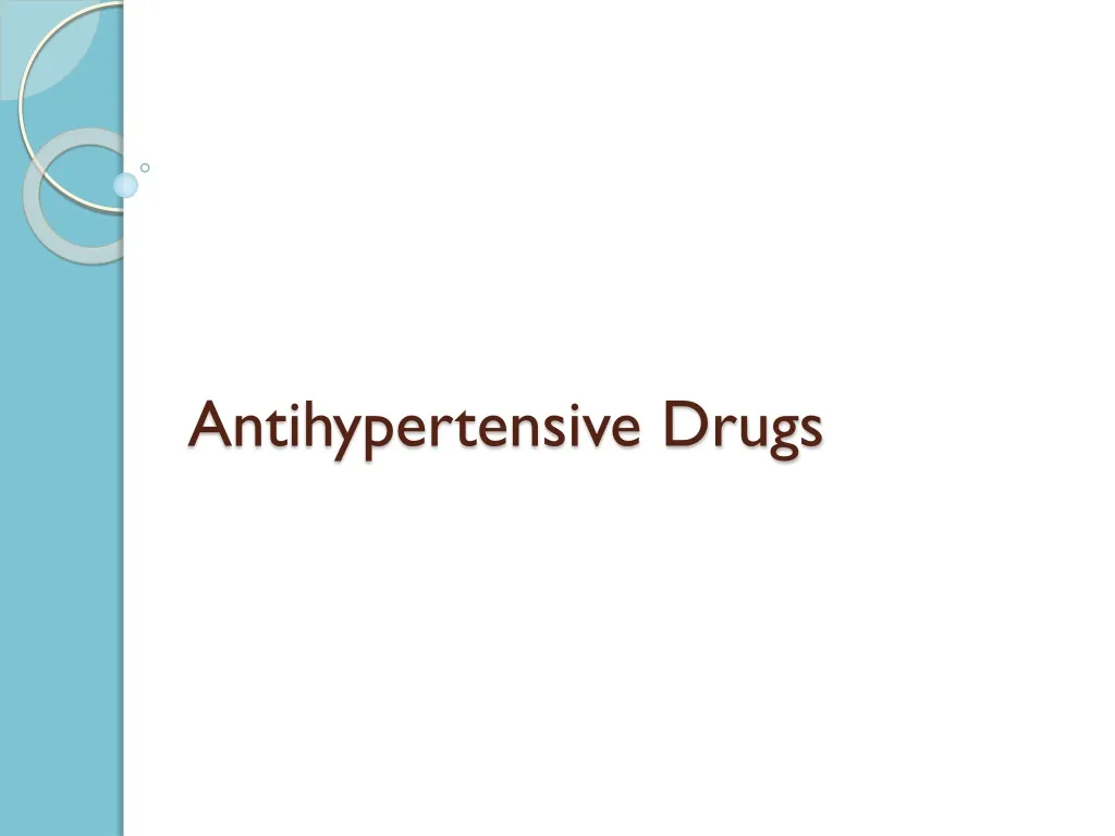 antihypertensive drugs n.