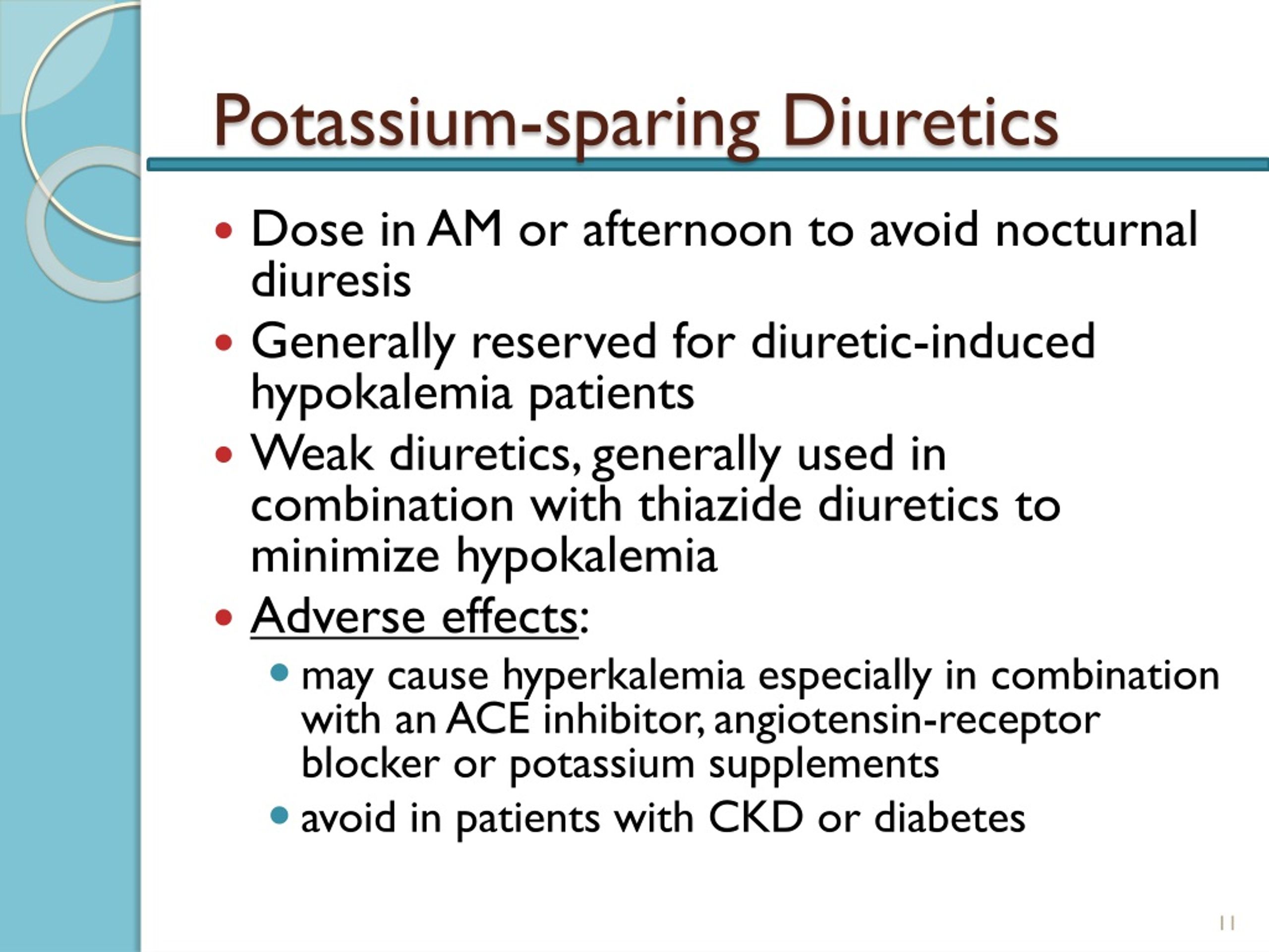 what drug is a potassium sparing diuretic