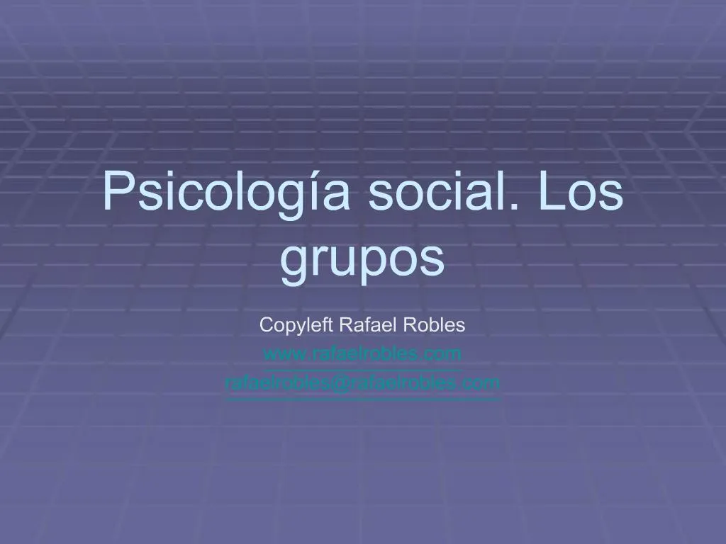 Ppt Psicolog A Social Los Grupos Powerpoint Presentation Free