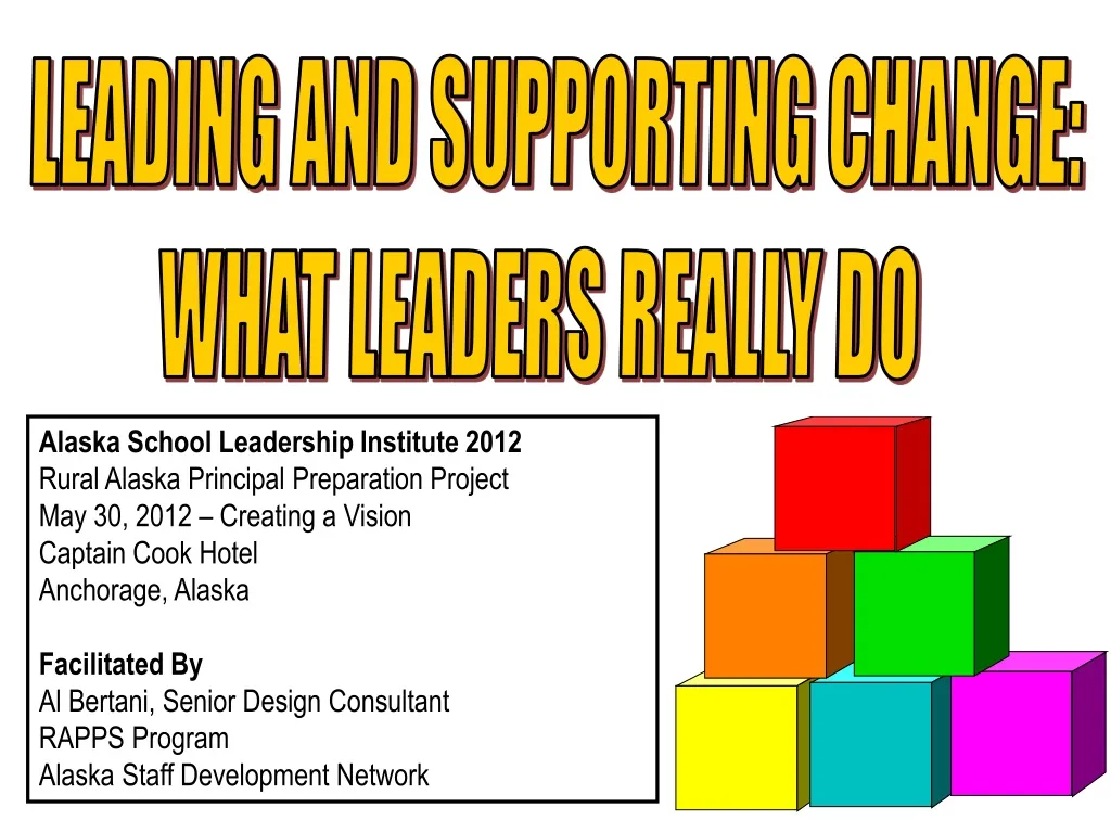 leading and supporting change what leaders really n.