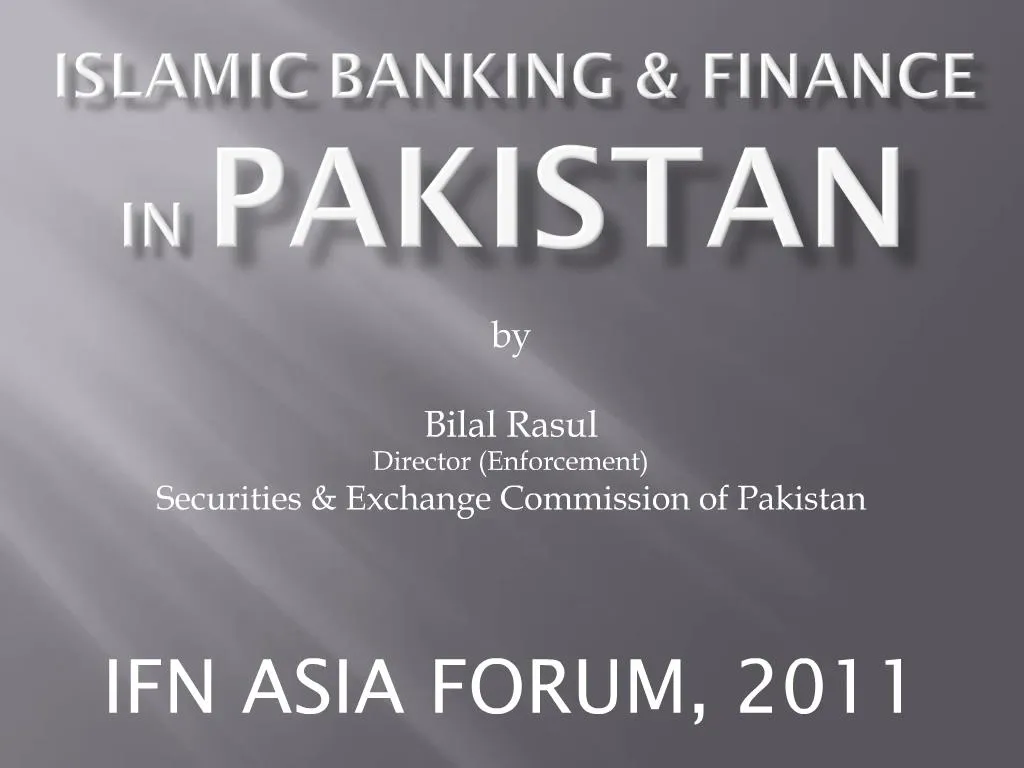 phd in islamic banking and finance in pakistan