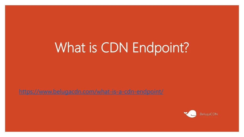 what is cdn endpoint n.