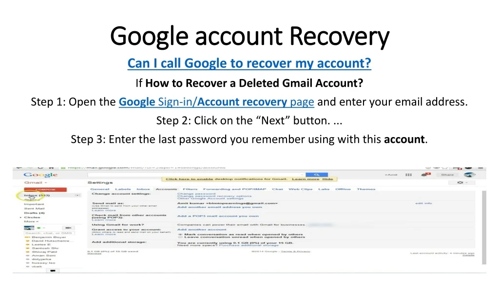 google account recovery n.