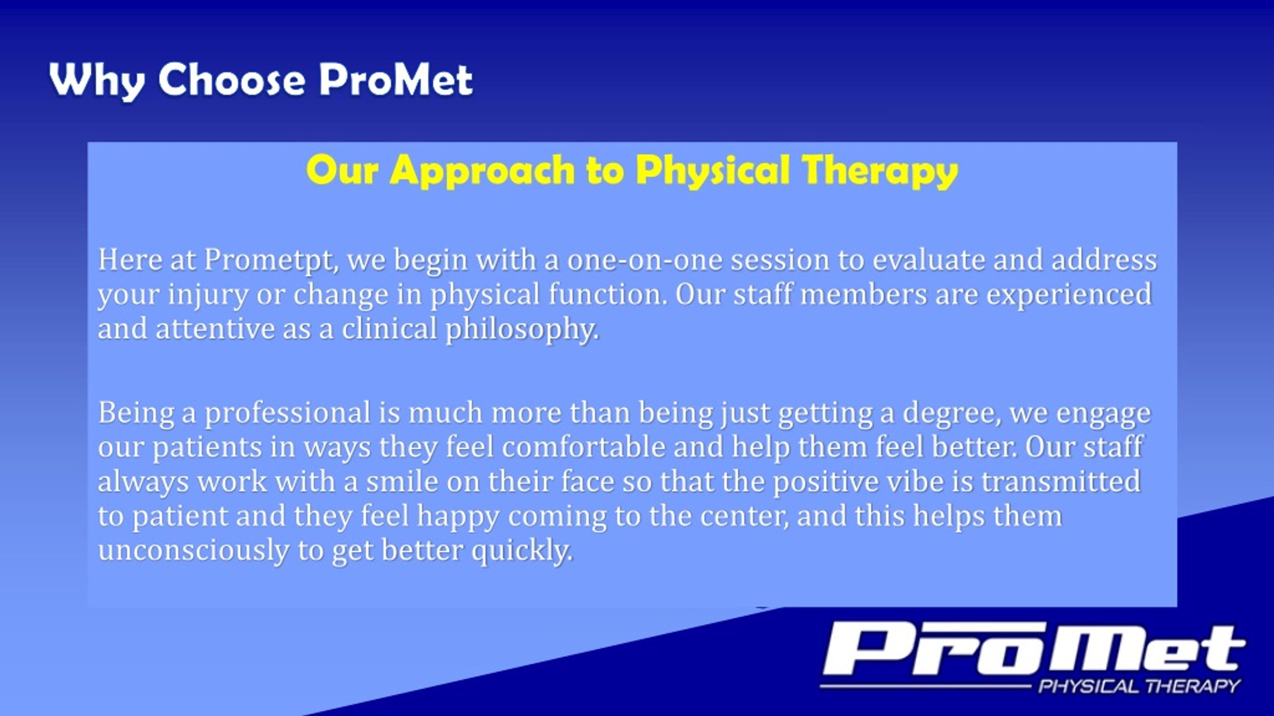 Past Promet PPT - ProMet Physical Therapy Glendale NY PowerPoint Presentation, free ...