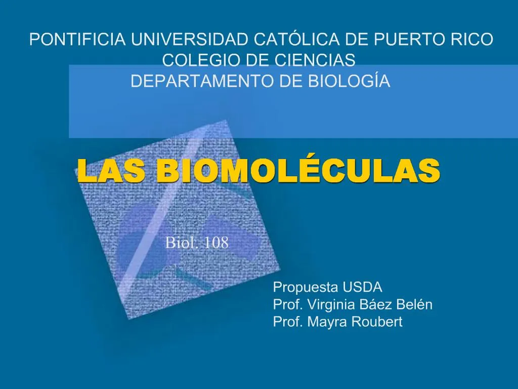 PPT - LAS BIOMOL CULAS PowerPoint Presentation, Free Download - ID:949571