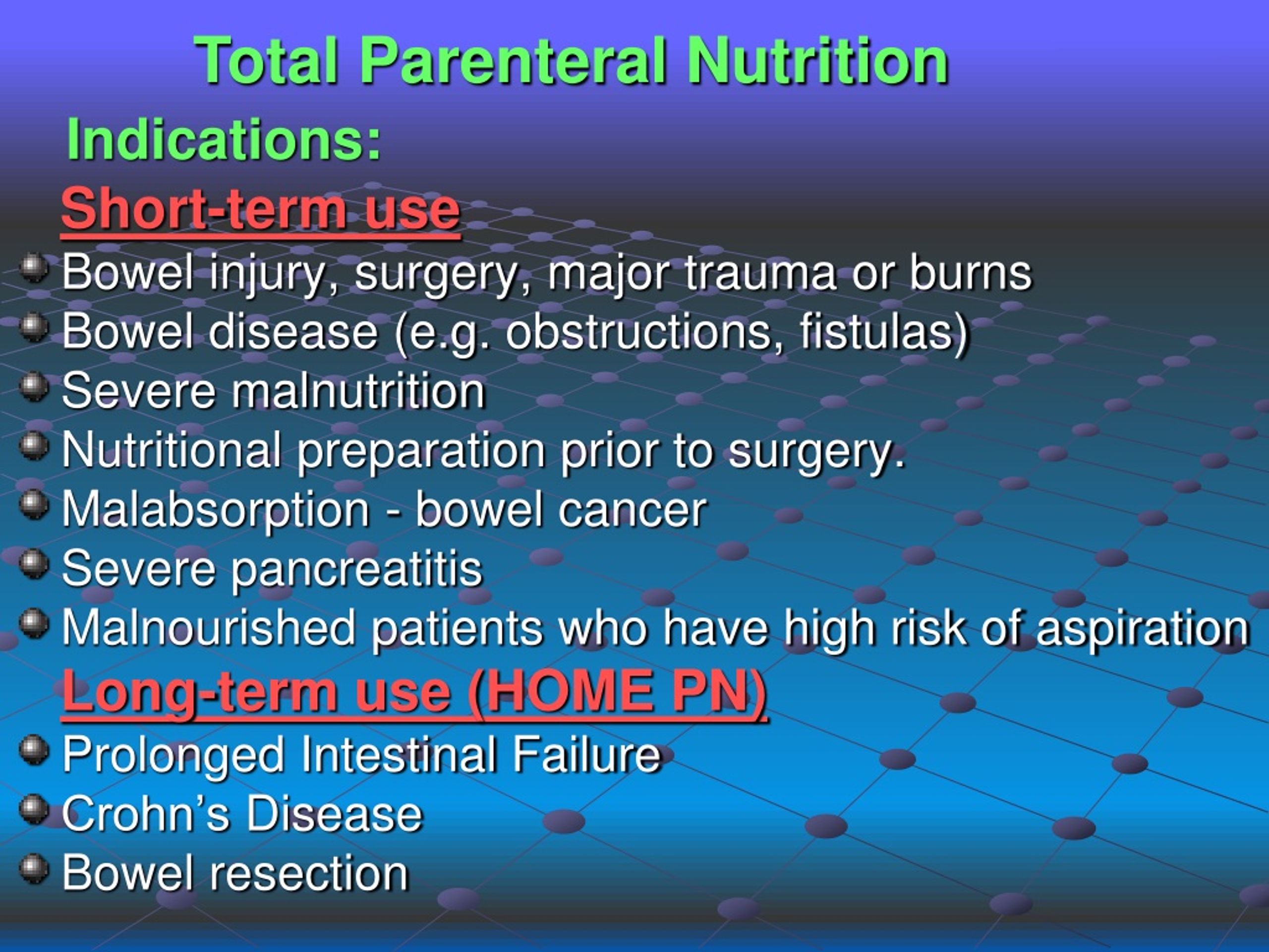 total parenteral nutrition preparation