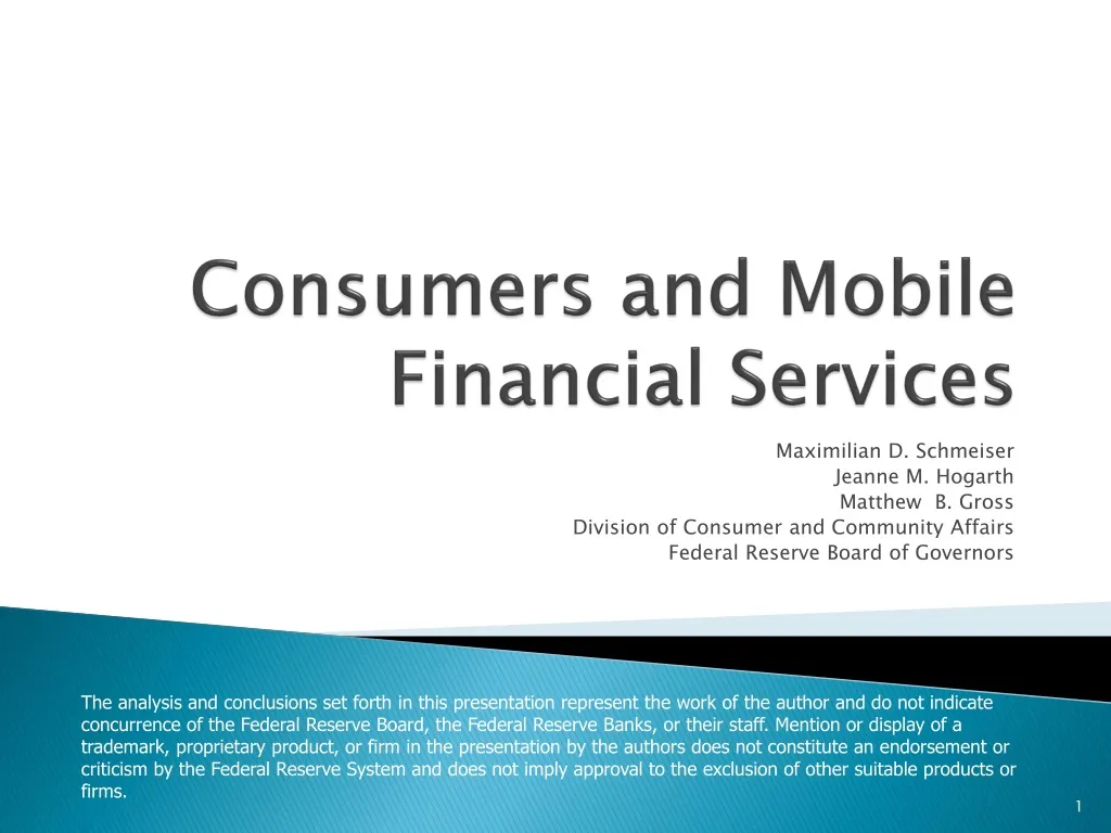 consumers and mobile financial services n.