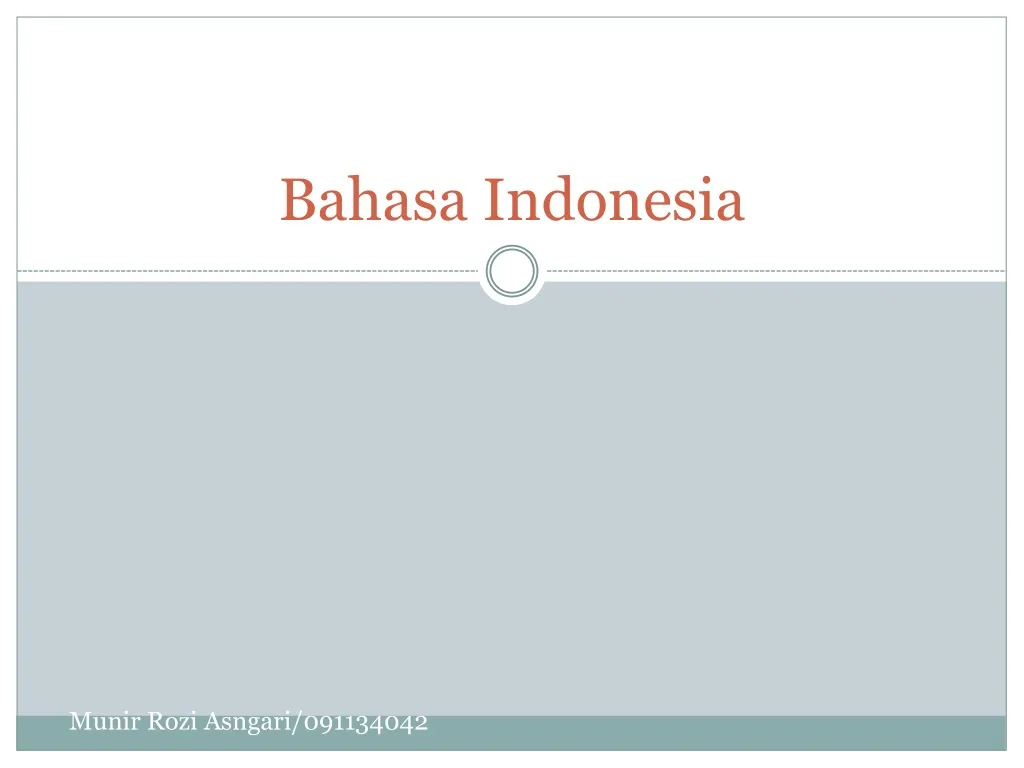 bahasa indonesia n.