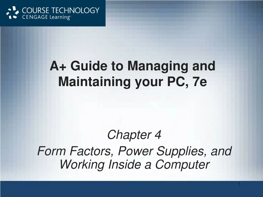 a guide to managing and maintaining your pc 7e n.