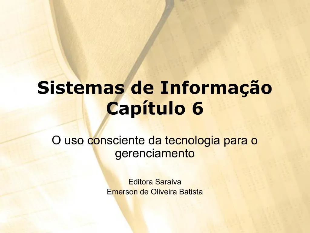 PPT Sistemas De Informa O Cap Tulo PowerPoint Presentation Free Download ID