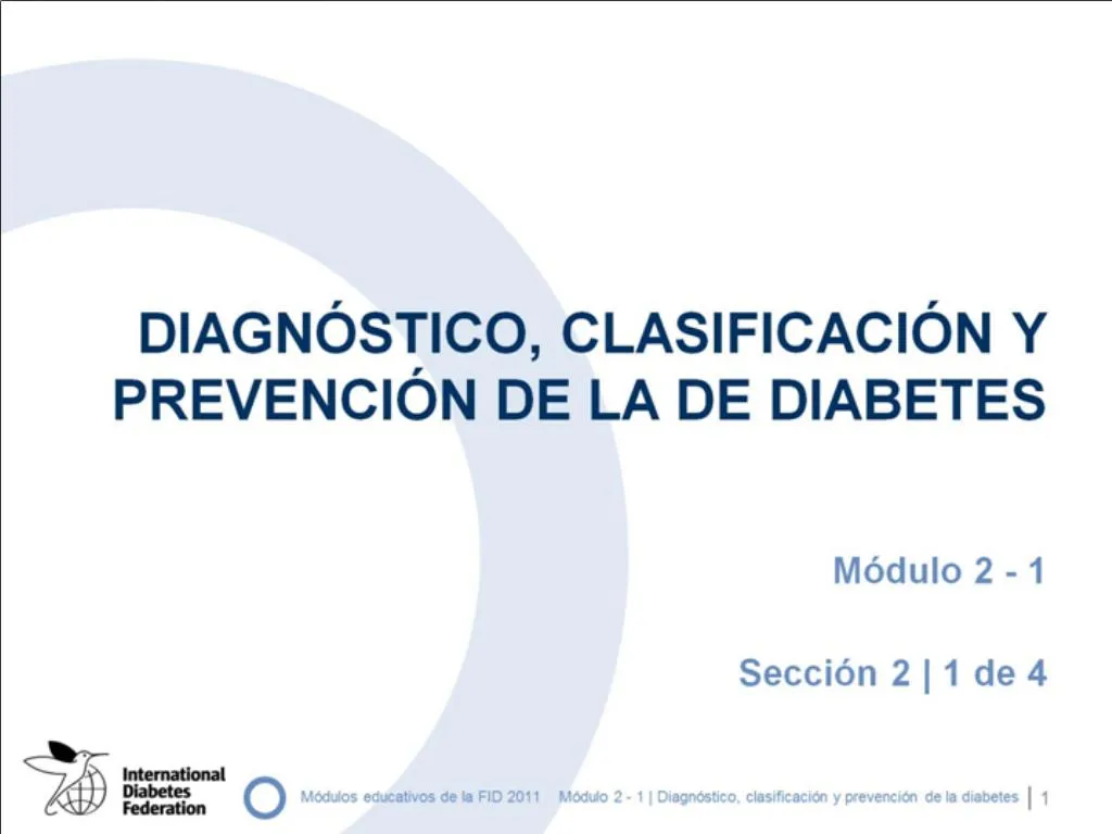 PPT - DIAGN STICO, CLASIFICACI N Y PREVENCI N DE LA De Diabetes ...