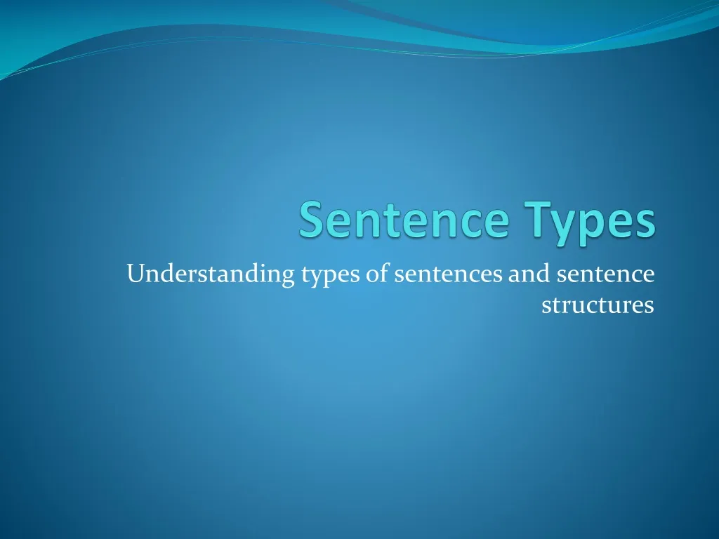 sentence types n.