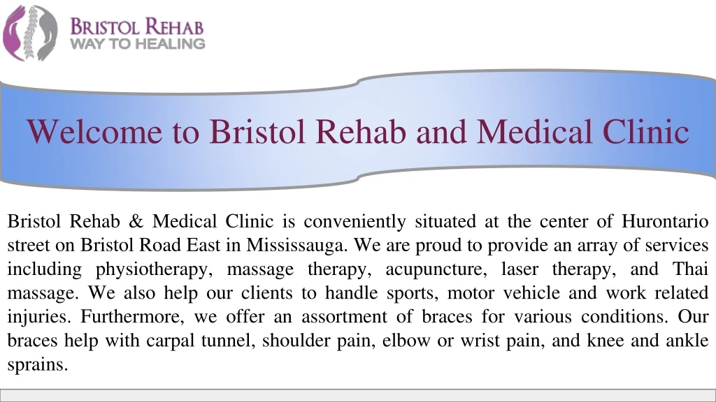welcome to bristol rehab and medical clinic n.