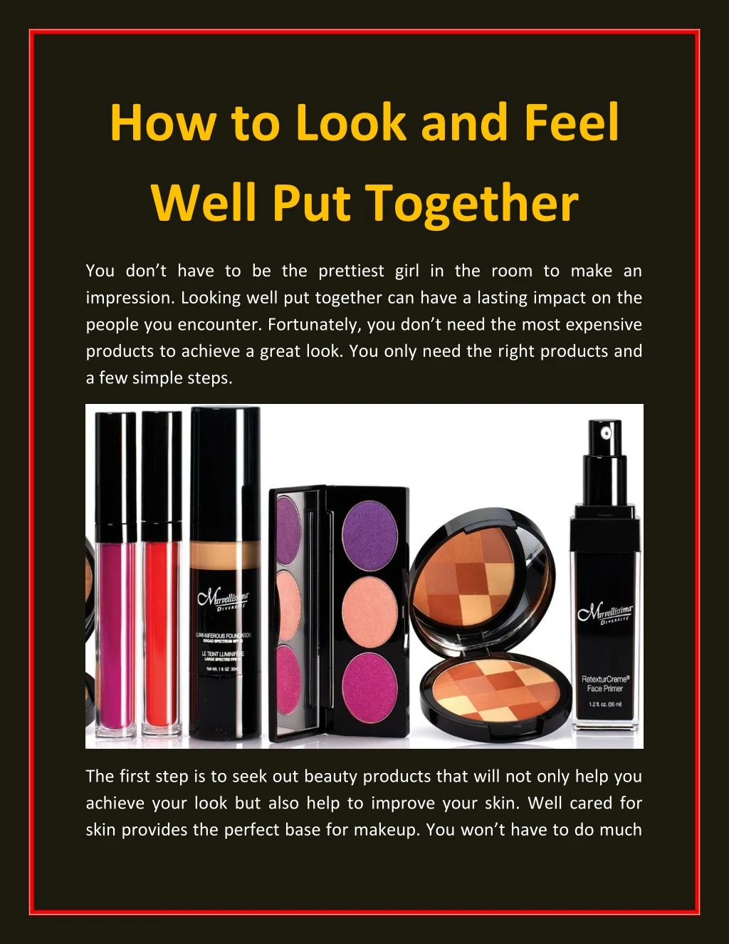 how to look and feel well put together n.
